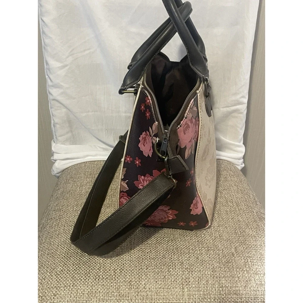 Disney Loungefly Lady & The Tramp Floral Romance Satchel Purse Bag